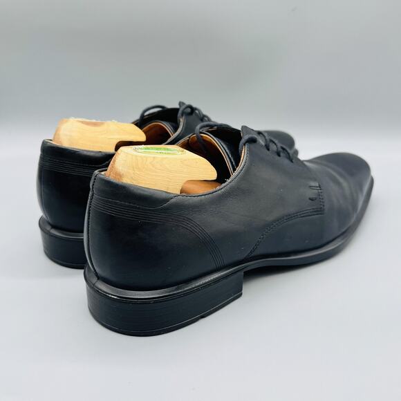 ECCO Shoes Mens 11 Black Leather Cap Toe Derby Oxford Dress Comfort Classic main image 3